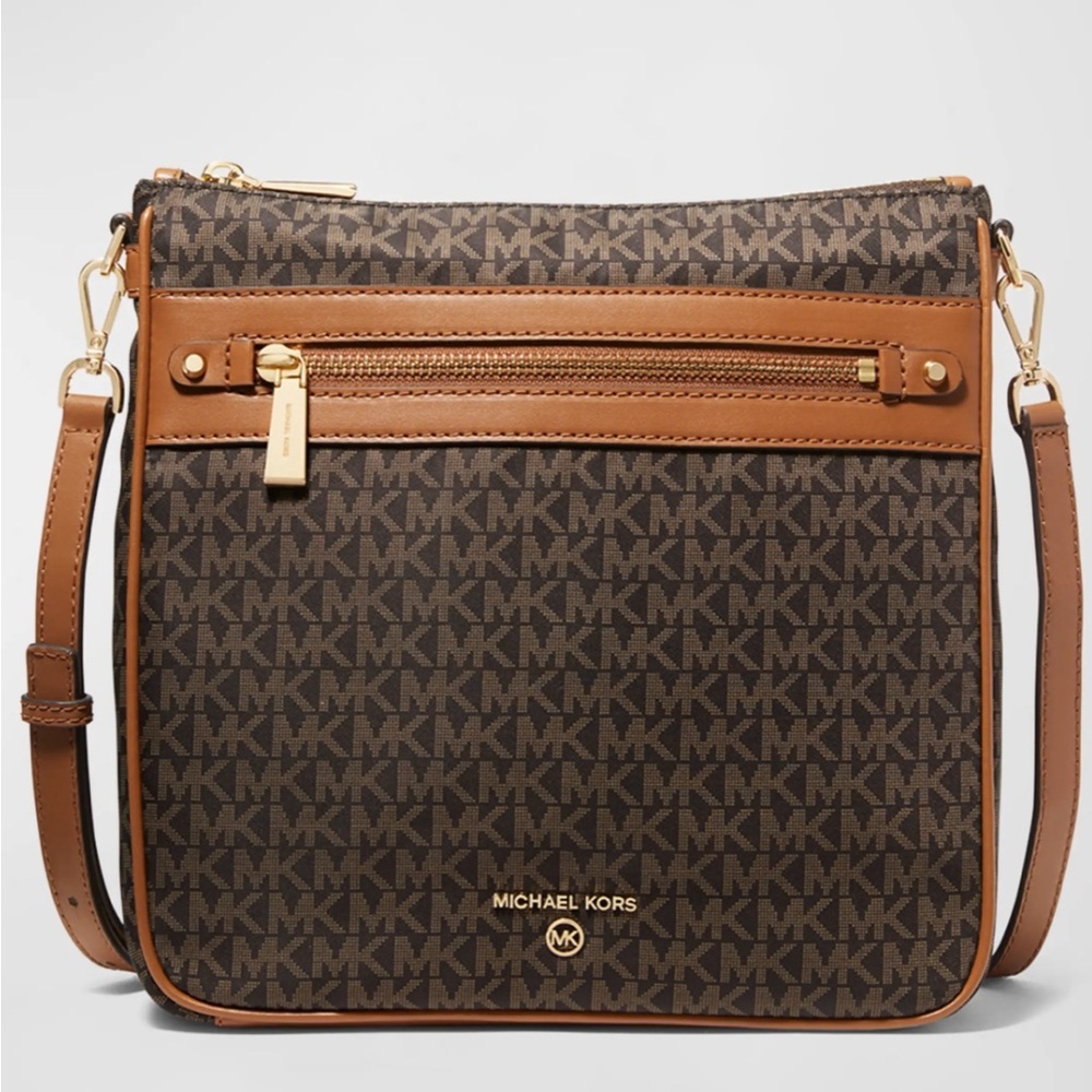 Michael Kors Women’s Handbag Charm Large NS Crossbody Brown/Acorn AUTHENTIC NEW